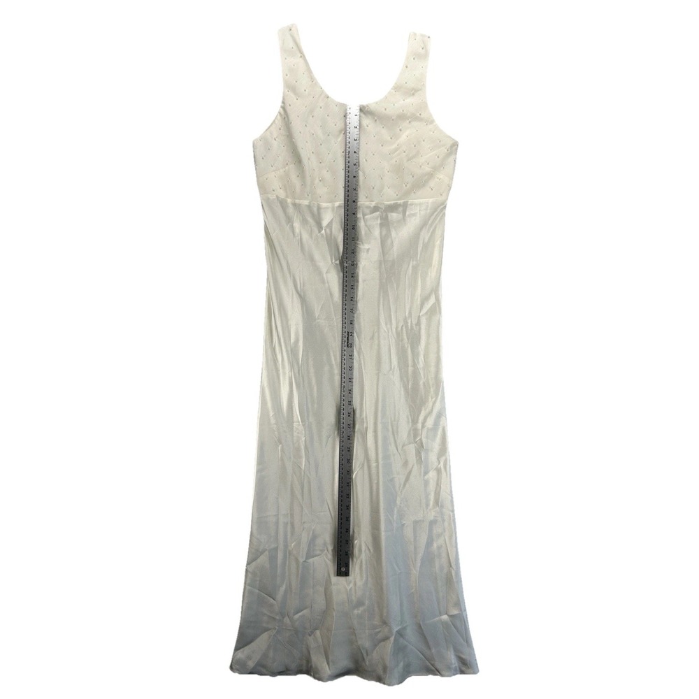NWT‎  Vintage Victoria's Secret Pearl Satin Bridal Slip Dress Ivory Maxi Y2K Med - Picture 9 of 9